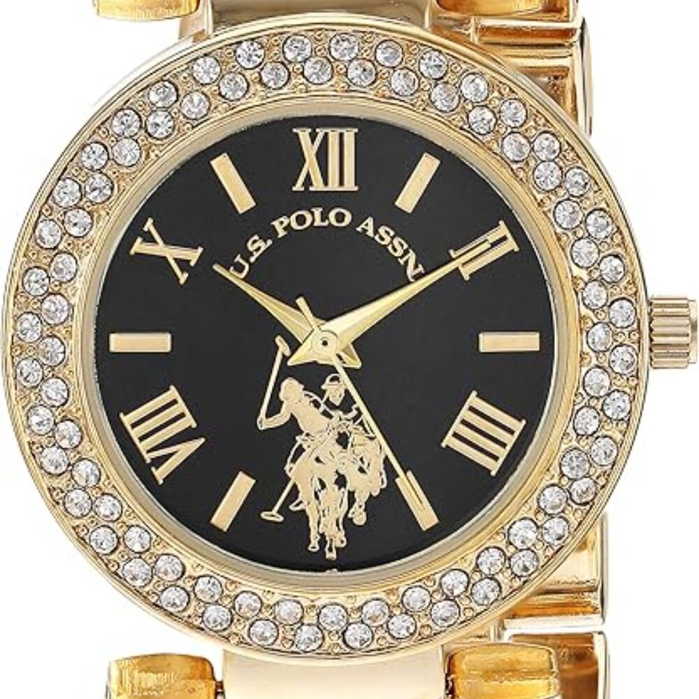 U.S. Polo Assn. Women's USC40303AZ Analog Quartz Watch with Alloy Strap Gold NEW